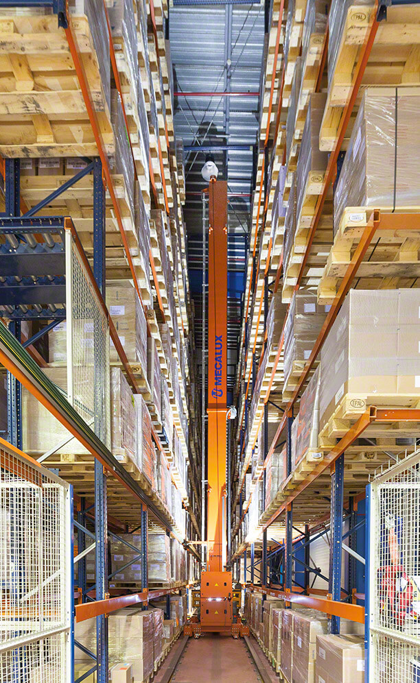 Besides not diminishing capacity, an AS/RS stacker crane was installed in each aisle to improve the number of cycles substantially