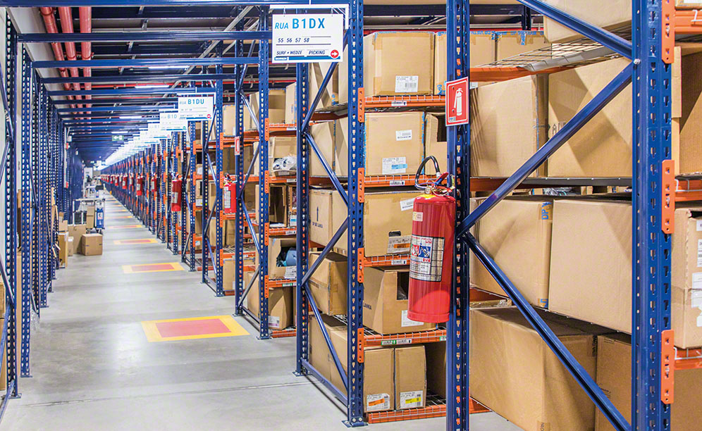 Decathlon has optimized storage space in its logistics center